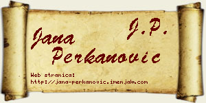 Jana Perkanović vizit kartica